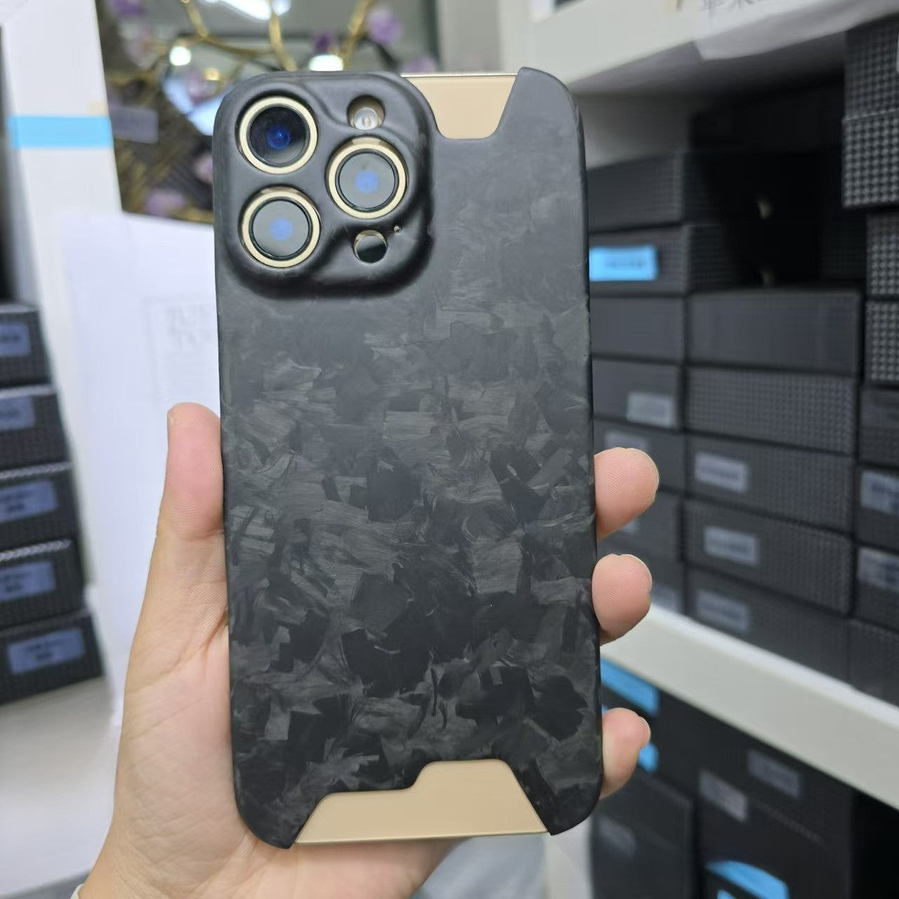 Slim Forged Carbon Fiber IPhone Series 13-16