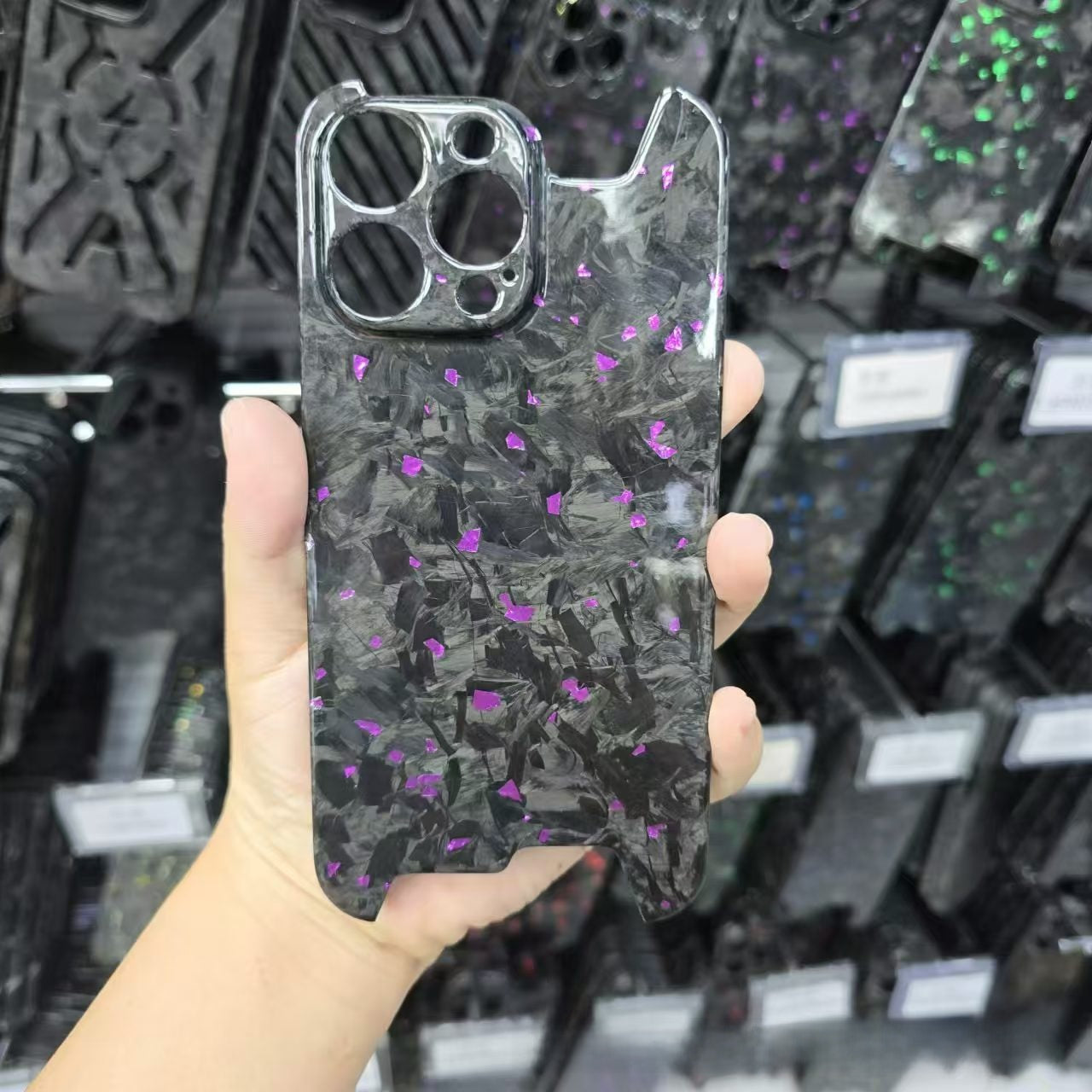 Slim Forged Carbon Fiber IPhone Series 13-16